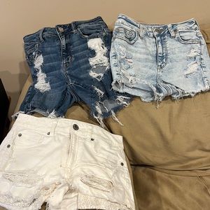 3 pair American Eagle women’s denim shorts